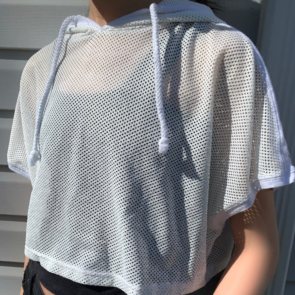 Forever 21 cropped see through hoodie